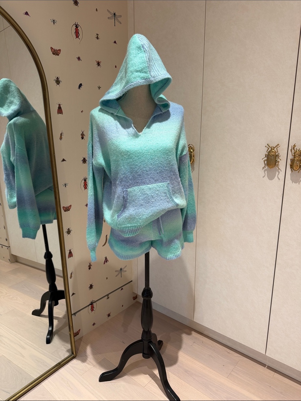 Lilly Pulitzer Mint and Light Blue Hooded Pullover Set